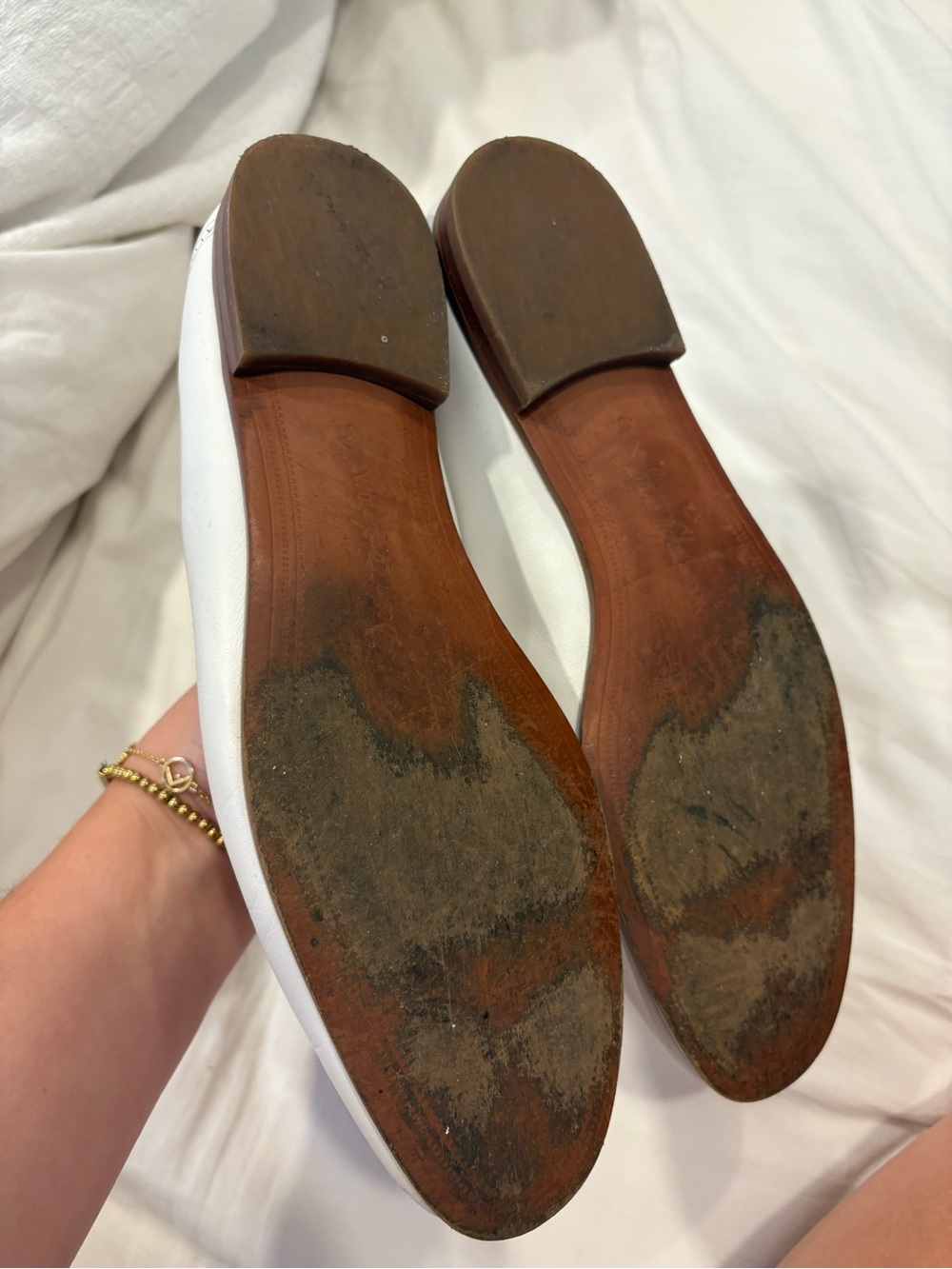 Sam Edelman White Leather Loafers - Picture 2 of 2